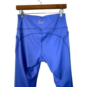 Juicy Couture Sport Womens High Waisted Leggings Periwinkle Blue Pockets Medium